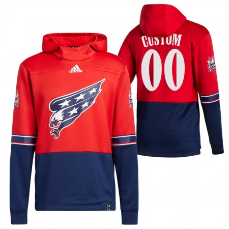 Herren Eishockey Washington Capitals Custom 2020-21 Reverse Retro Pullover Hooded Sweatshirt
